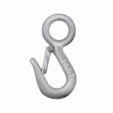 CHICAGO HARDWARE Safety Snap Hook, 1000 Lb Load, Eye Attachment, Drop Forged Steel 22960 9